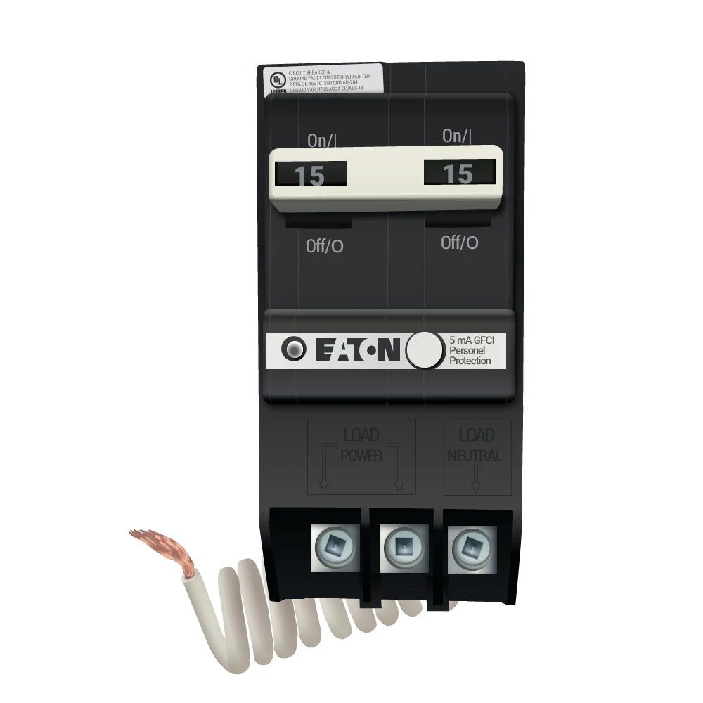 BRN215GF - Eaton - 15 Amp GFCI Circuit Breaker