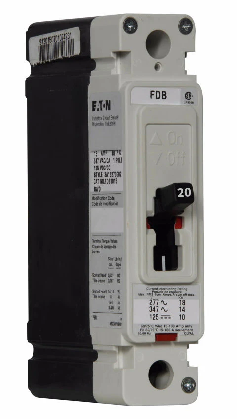 FDB1020L - Eaton - 20 Amp Molded Case Circuit Breaker - Image 3