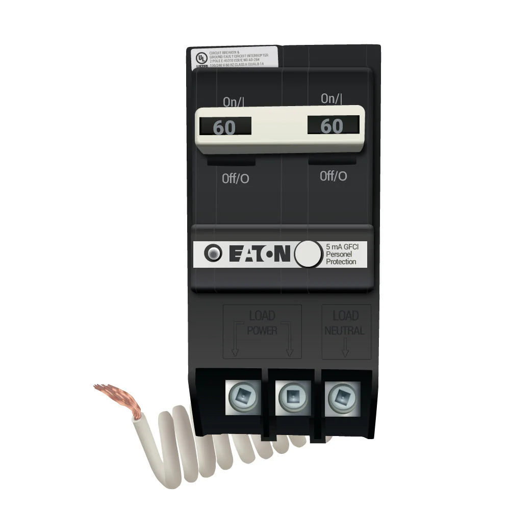 BRN260GF - Eaton - 60 Amp GFCI Circuit Breaker