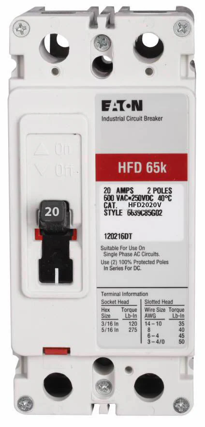 HFD2020V - Eaton - Molded Case Circuit Breaker - Image 5