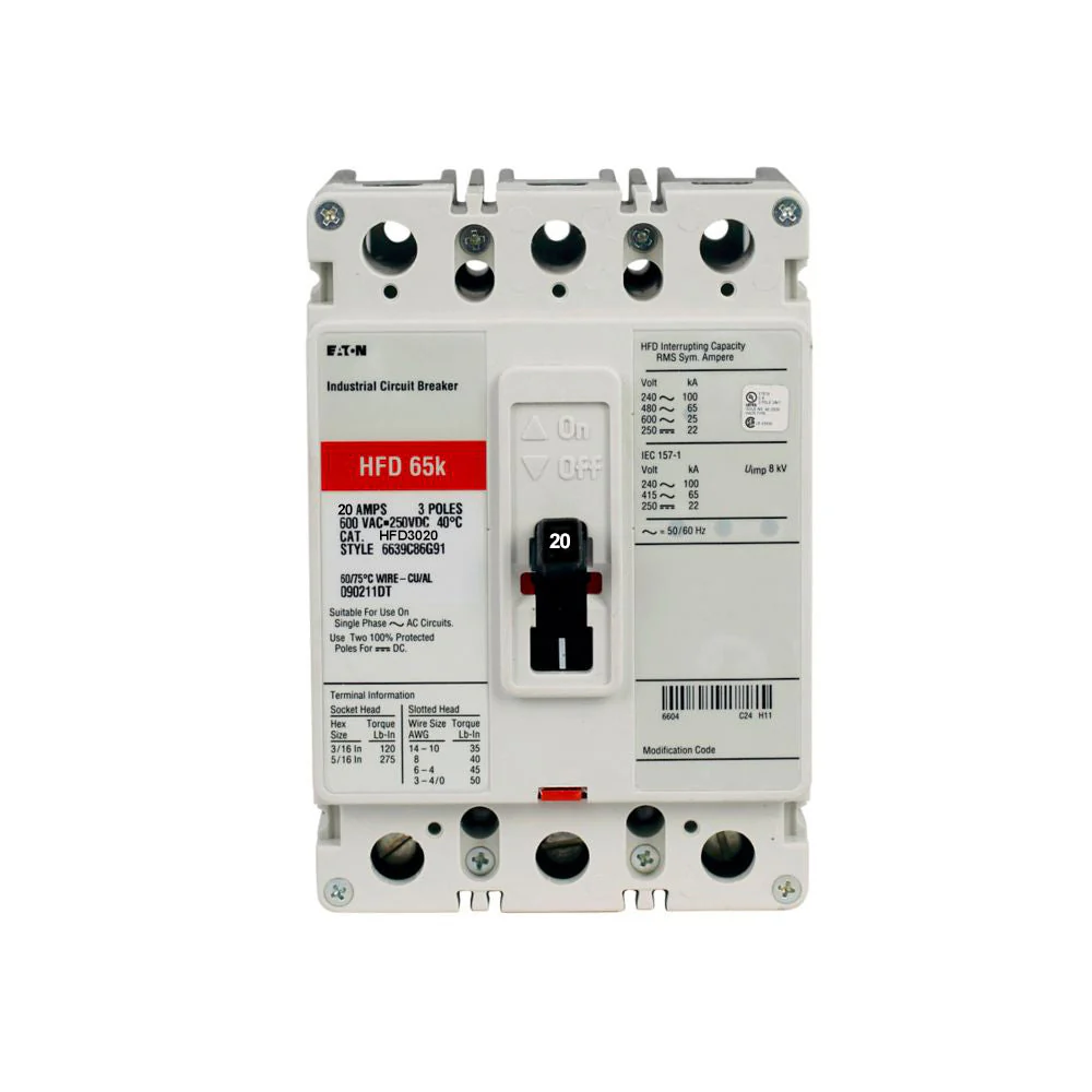 HFD3020 - Eaton - Molded Case Circuit Breaker - Image 5