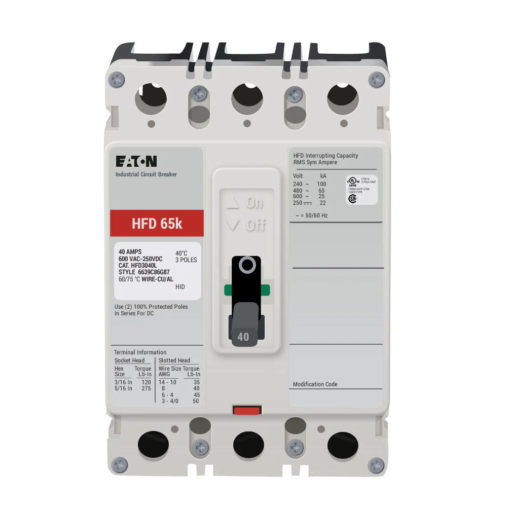 HFD3040 - Eaton - Molded Case Circuit Breaker