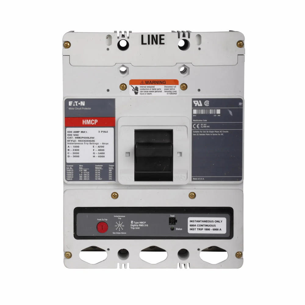 HMCP600L6X - Eaton - Molded Case Circuit Breaker