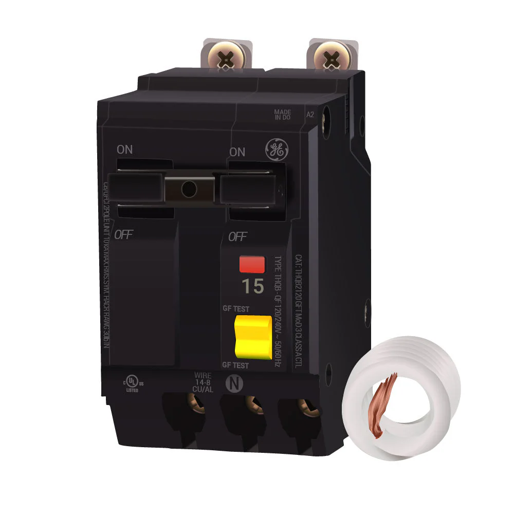 THQB2115GFEP - GE - 15 Amp 30 mA Ground Fault (GFEP) Breaker - Image 2