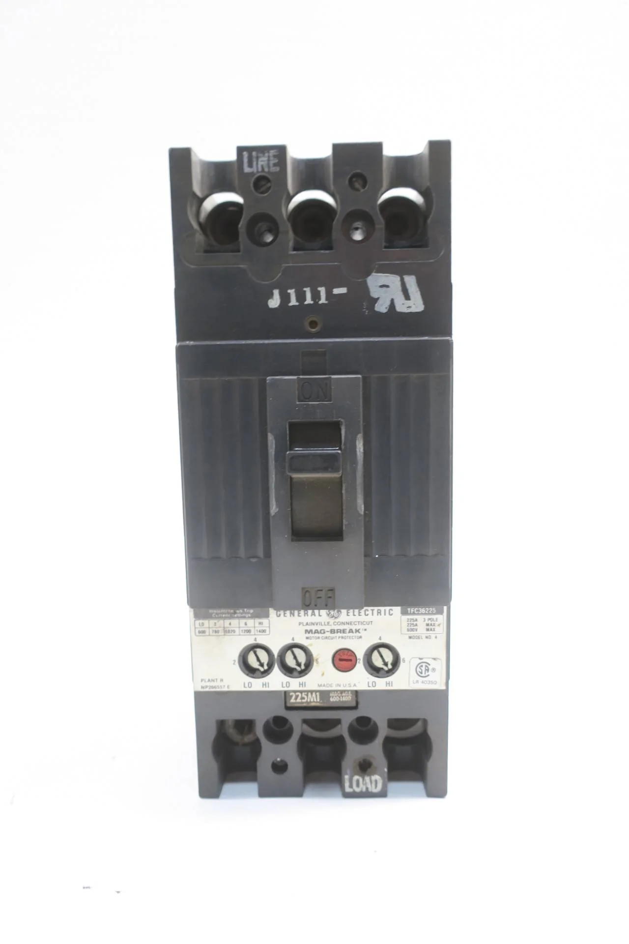 TFC36225A - General Electrics - Molded Case Circuit Breakers