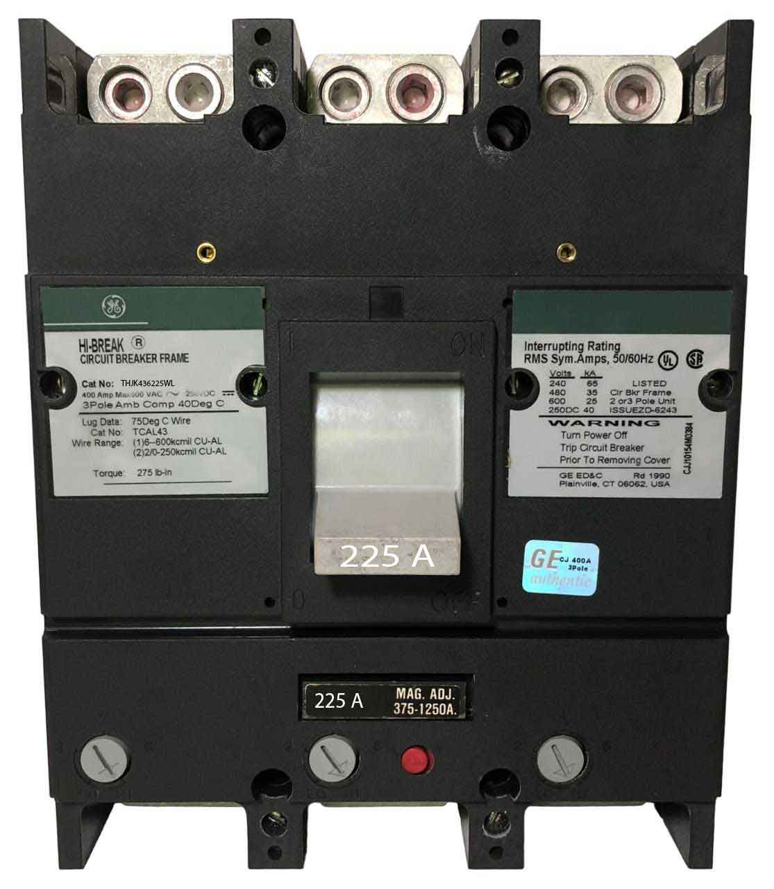 THJK436225WL - General Electrics - Molded Case Circuit Breakers