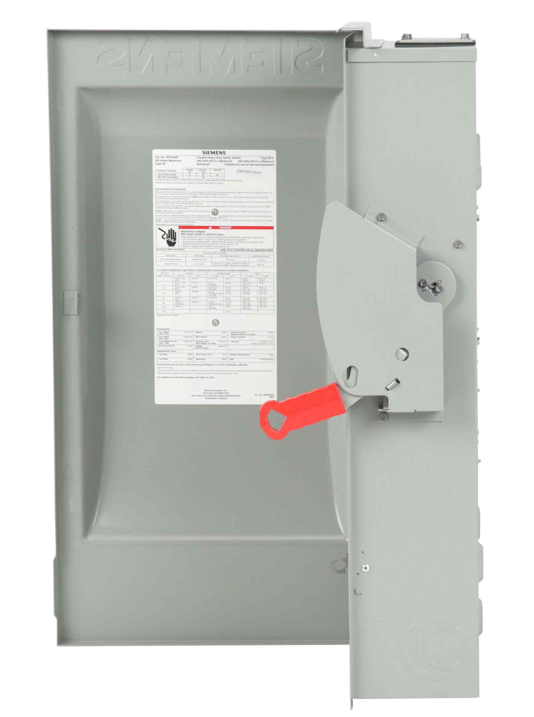 HF324NR - Siemens - 200 Amp Disconnect Safety Switches - Image 3