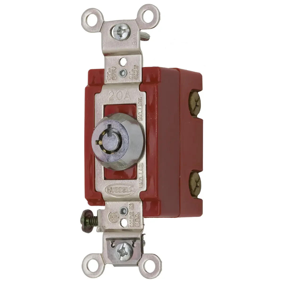 HBL1221RKL - Hubbell Barrel Key Locking Switch