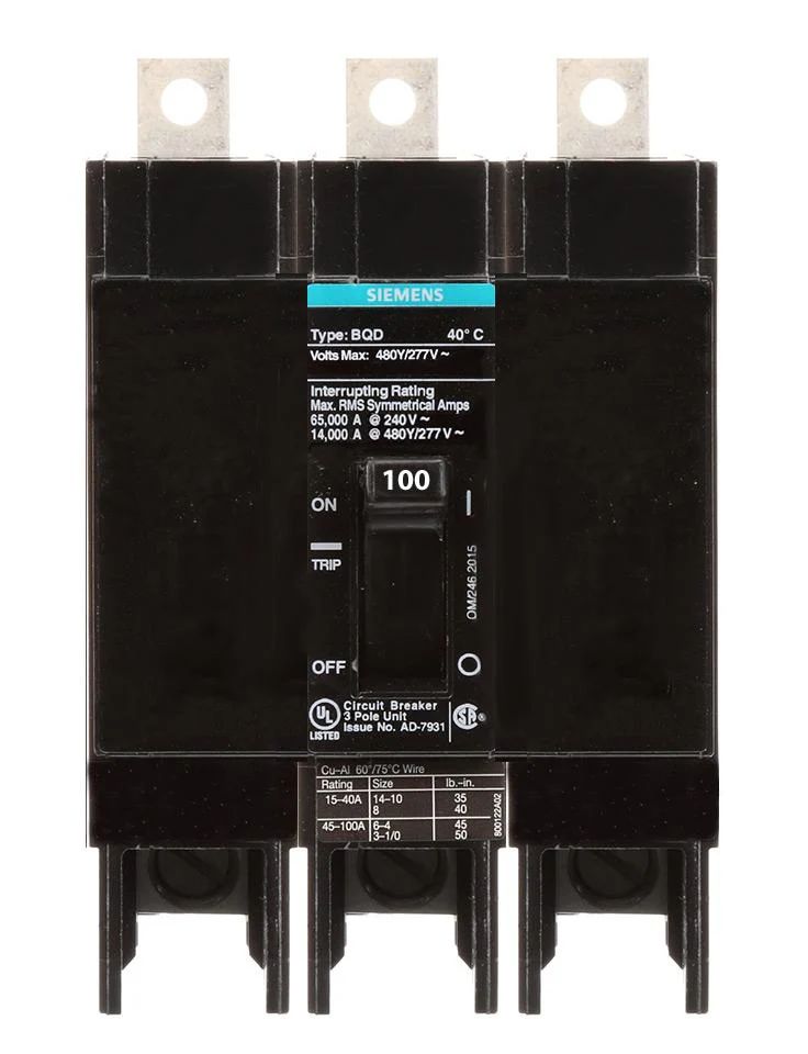 BQD3100 - Siemens - 100 Amp Molded Case Circuit Breaker
