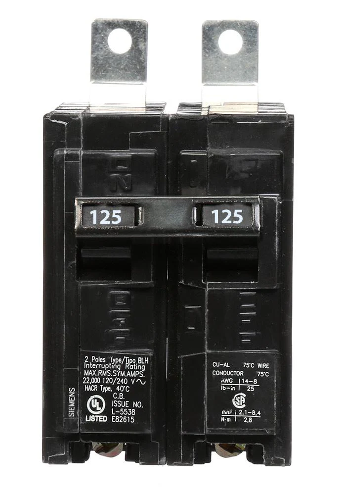 B2125H - Siemens - 125 Amp 22kA Circuit Breaker