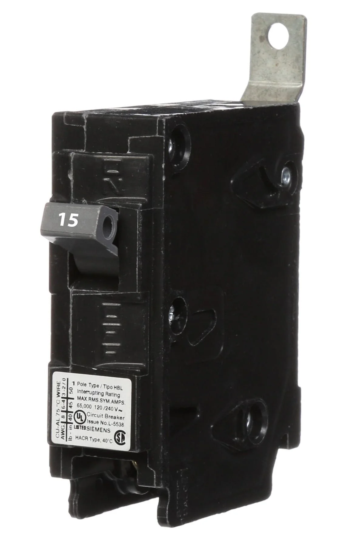 B115HH - Siemens - 15 Amp 22kA Circuit Breaker - Image 2