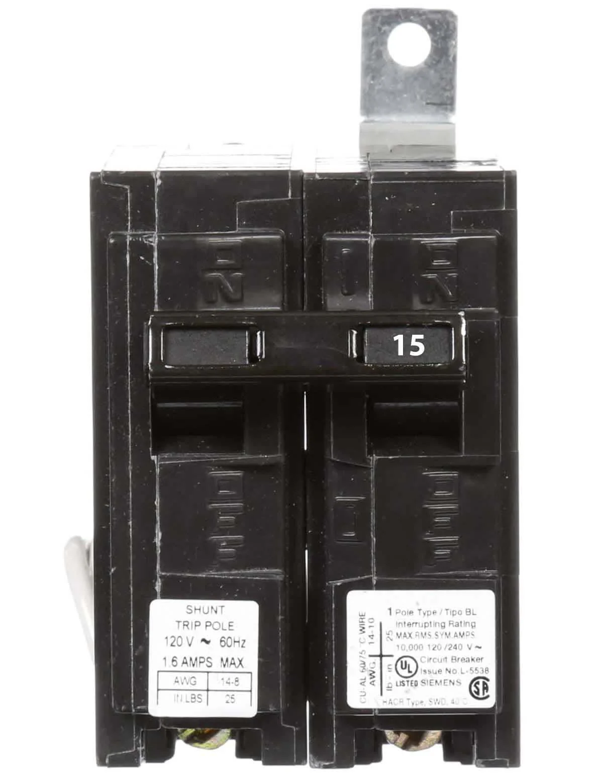 B11500S01 - Siemens - 15 Amp Circuit Breaker
