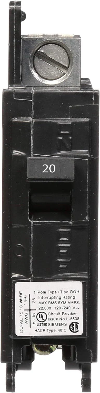 BQ1B020H - Siemens - 20 Amp Molded Case Circuit Breaker