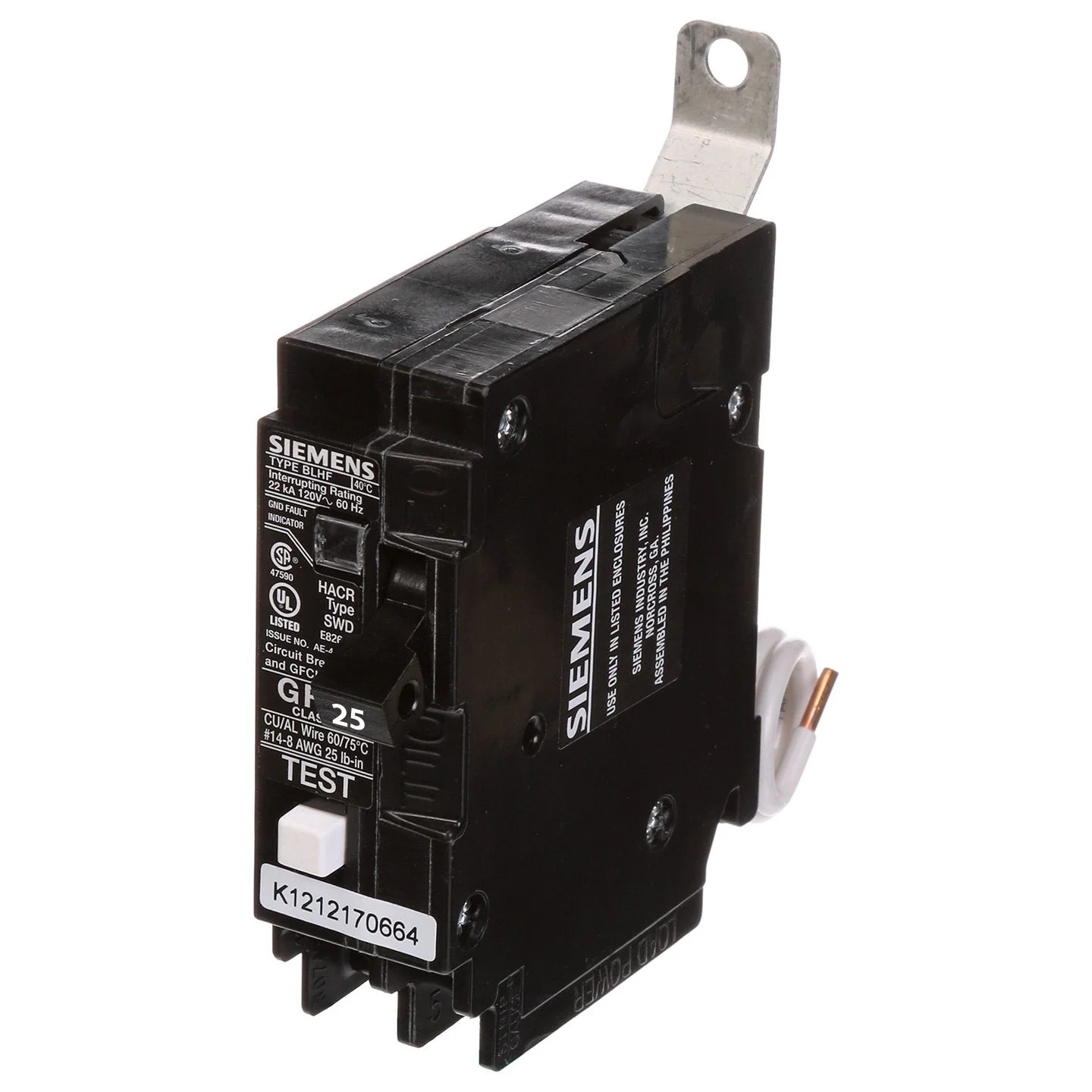 BF125A - Siemens - 25 Amp GFCI Circuit Breaker - Image 2