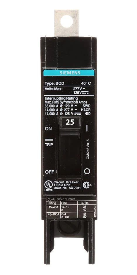 BQD125 - Siemens - 25 Amp Molded Case Circuit Breaker