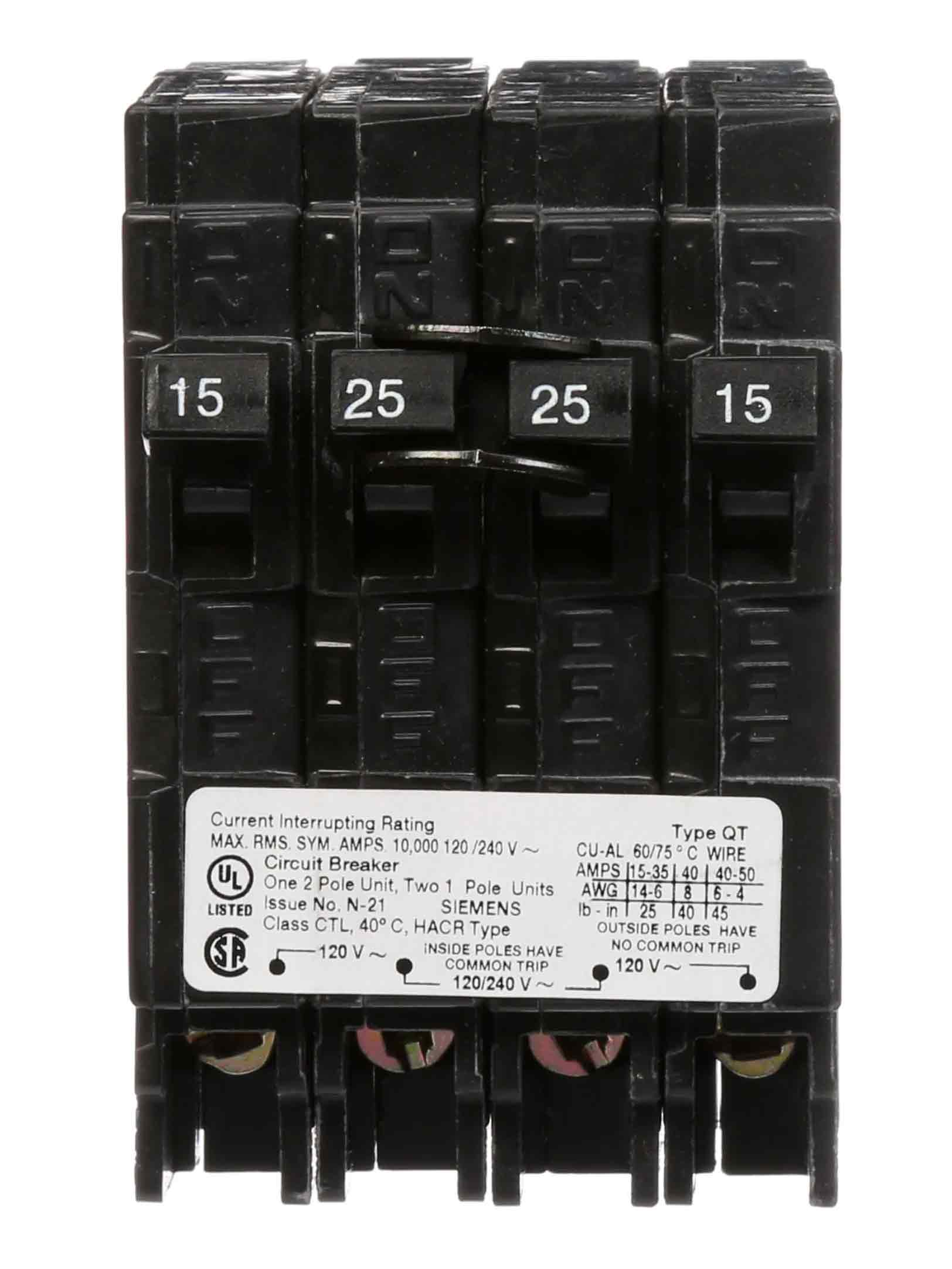 Q21525CT - Siemens - 25 Amp Molded Case Circuit Breaker - Image 5