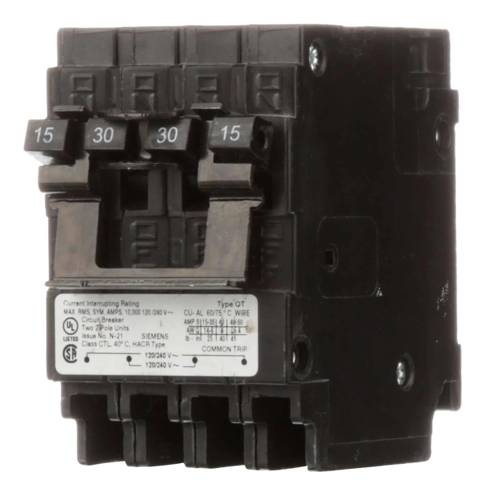 Q21530CT2 - Siemens - 30 Amp Molded Case Circuit Breaker - Image 2