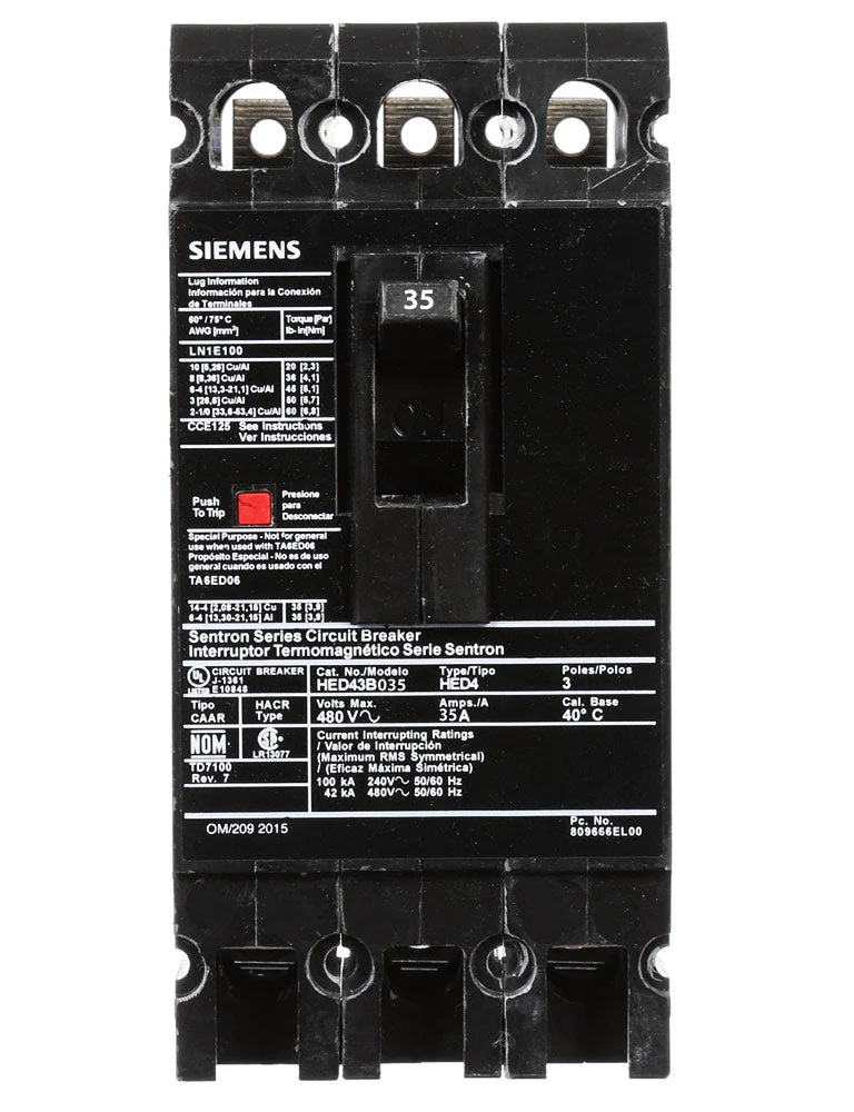 HED43B035L - Siemens - 35 Amp Molded Case Circuit Breaker