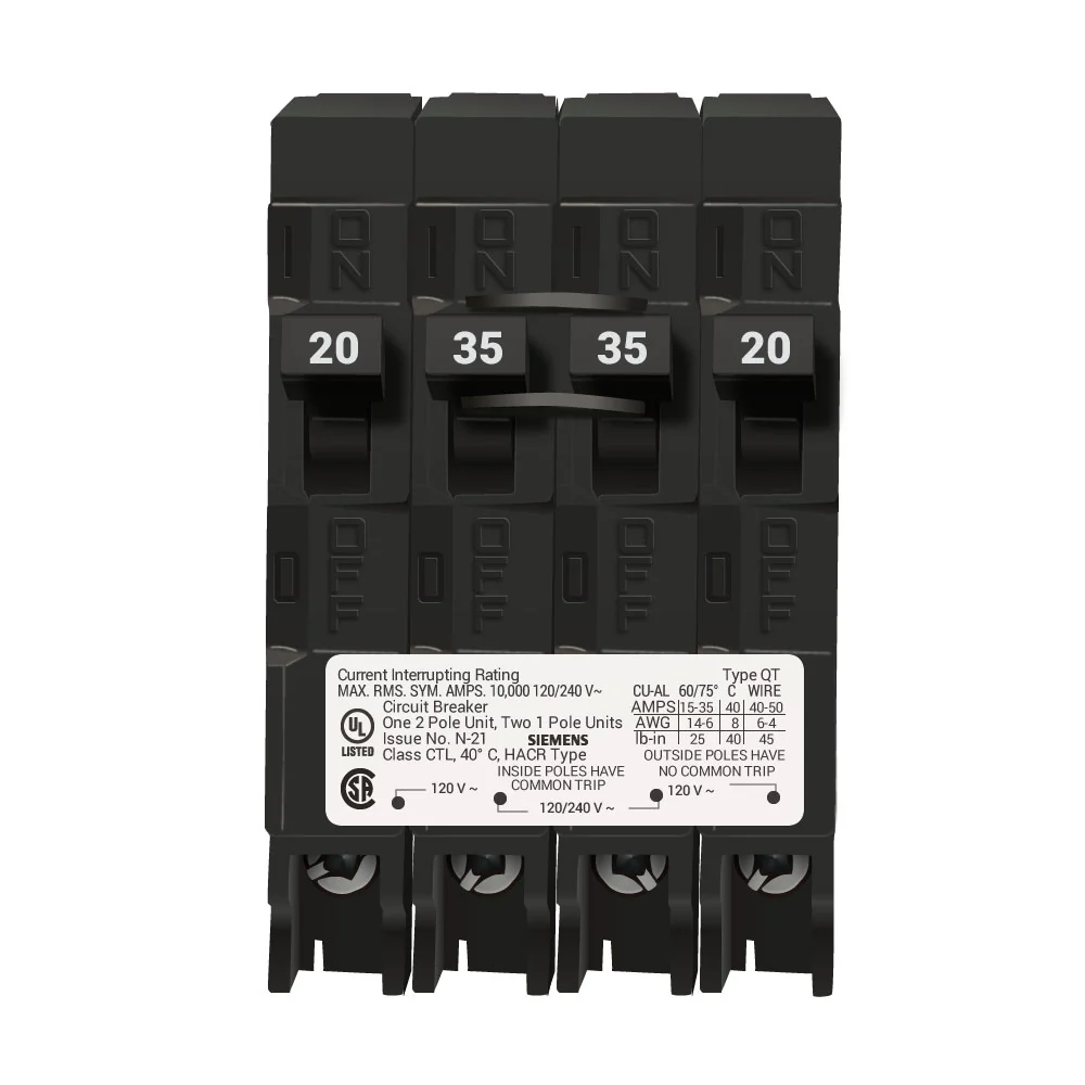 Q22035CT - Siemens - 35 Amp Quad Circuit Breaker