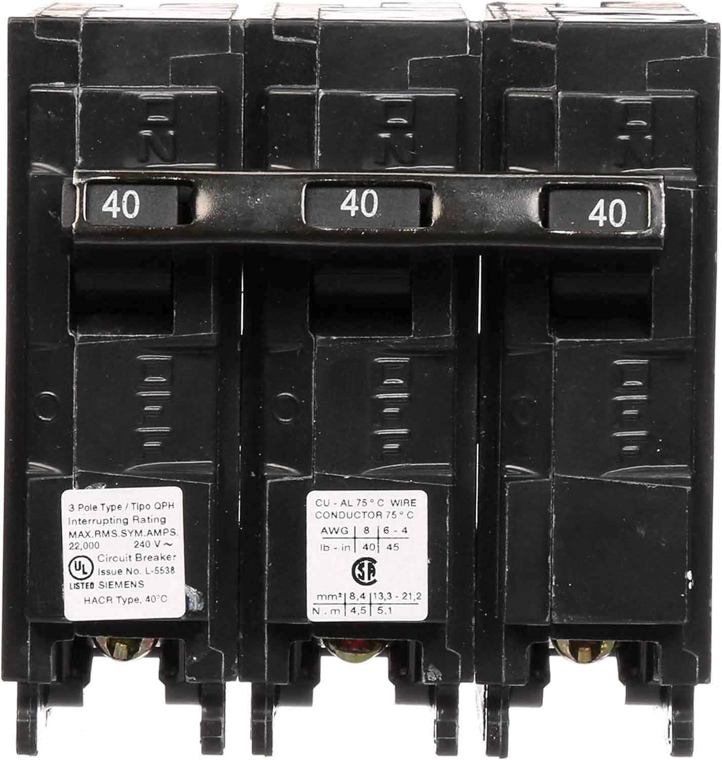 Q340H - Siemens - 40 Amp 22kA Case Circuit Breaker