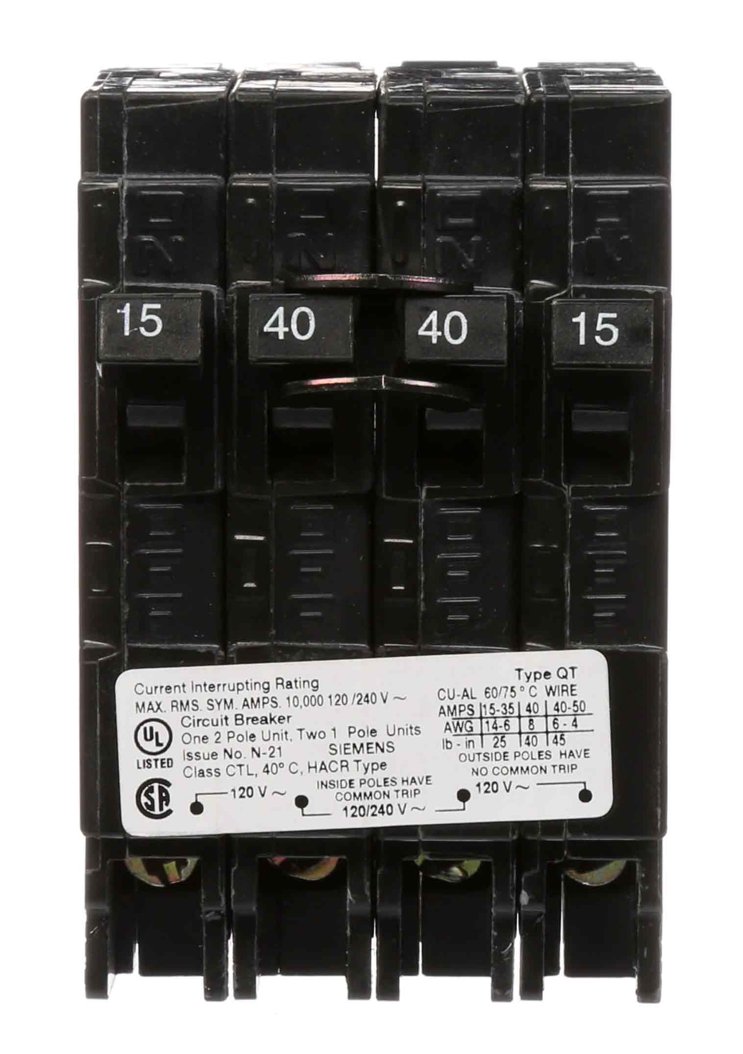 Q21540CT - Siemens - 40 Amp Molded Case Circuit Breaker - Image 5