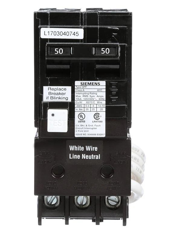 QF250A - Siemens - 50 Amp GFCI Circuit Breaker