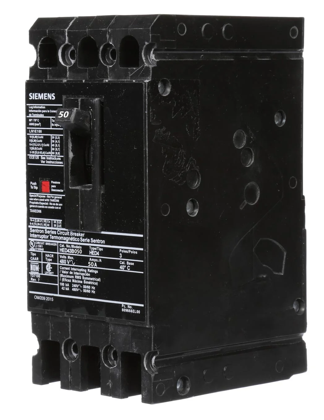 HED43B050L - Siemens - 50 Amp Trip Unit & Programmer - Image 2