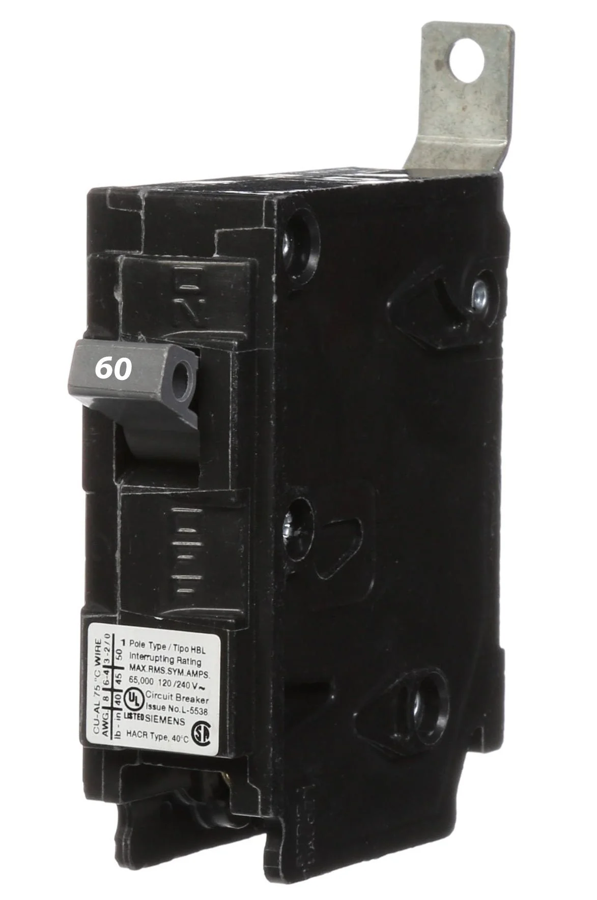 B160HH - Siemens - 60 Amp 22kA Circuit Breaker - Image 2