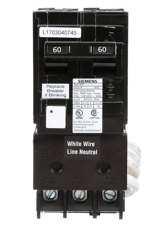 QF260A - Siemens - 60 Amp GFCI Circuit Breaker