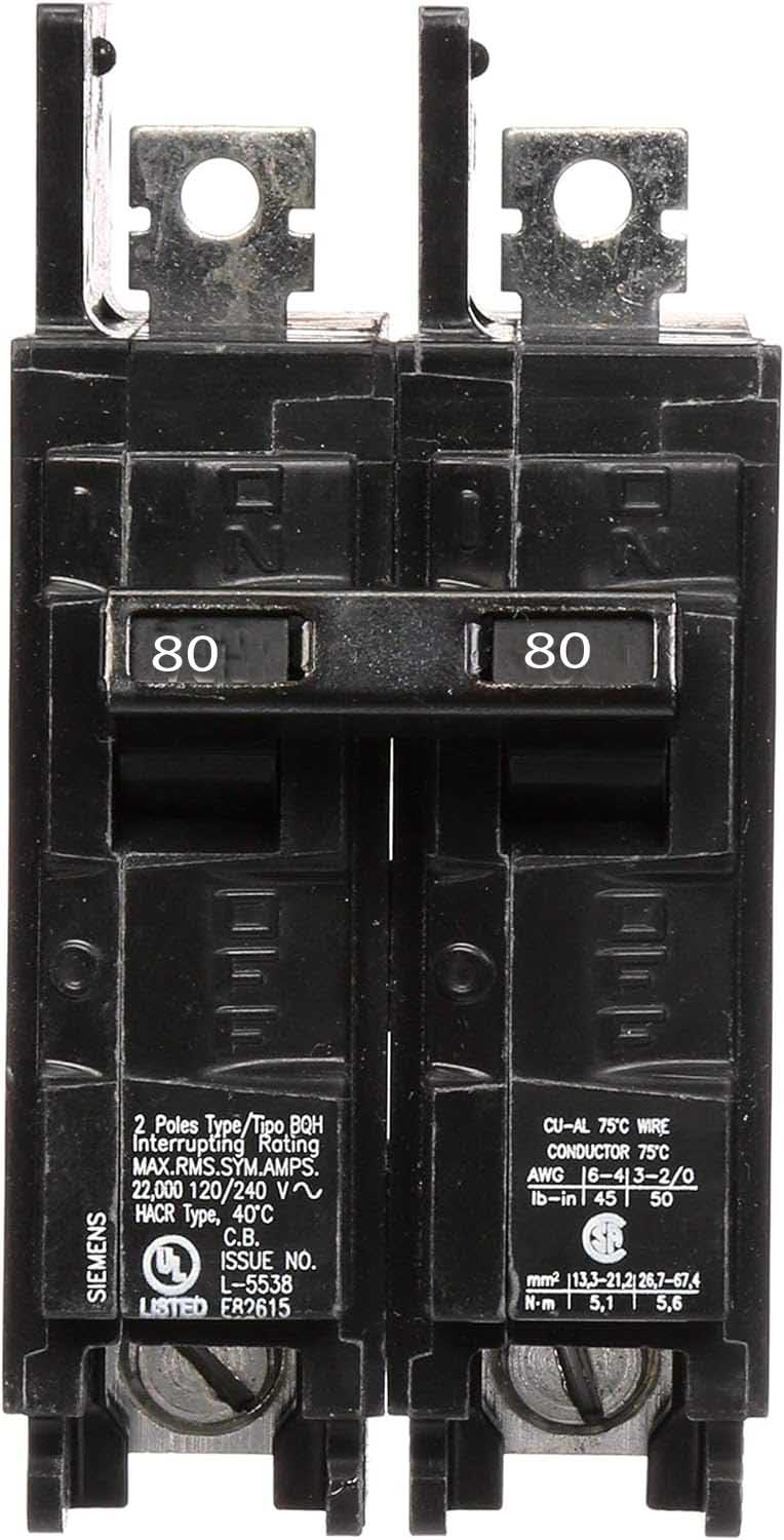 BQ2B080H - Siemens - 80 Amp Molded Case Circuit Breaker