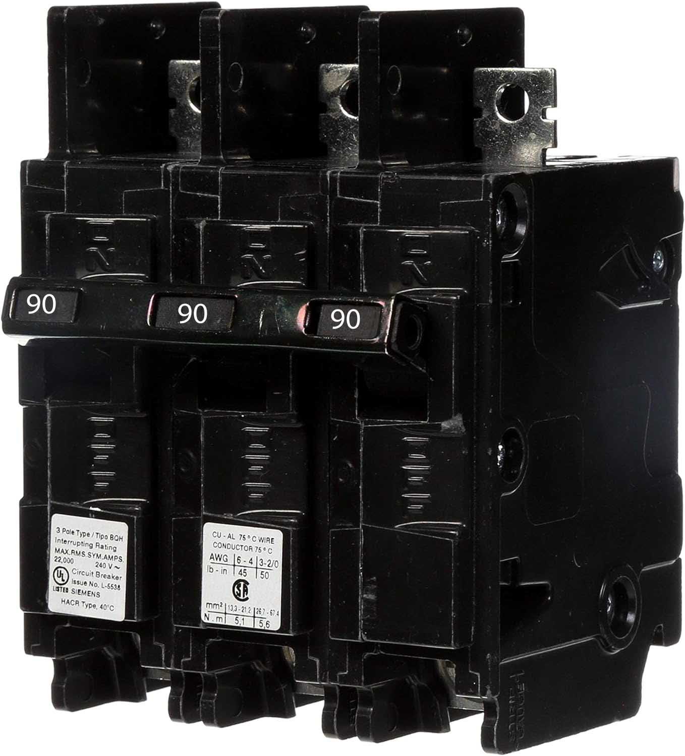 BQ3B090H - Siemens - 90 Amp Molded Case Circuit Breaker - Image 2