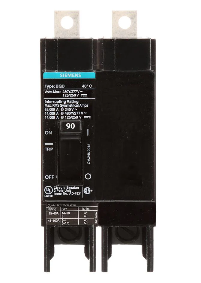BQD290 - Siemens - 90 Amp Molded Case Circuit Breaker