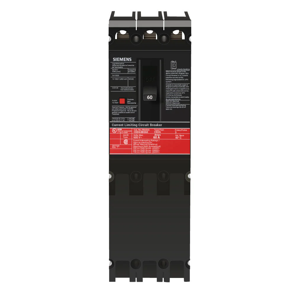 CED63B060 - Siemens - Molded Case Circuit Breaker