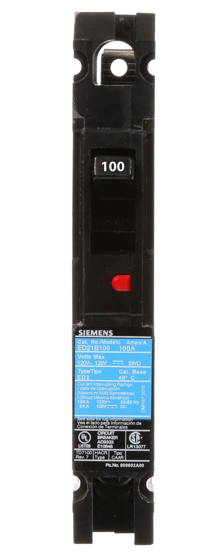 ED21B100 - Siemens - Molded Case Circuit Breaker