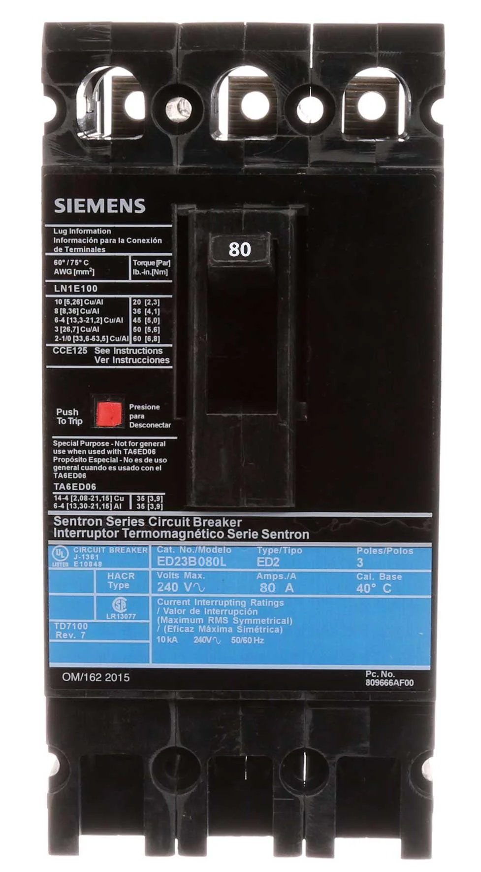 ED23B080 - Siemens - Molded Case Circuit Breaker