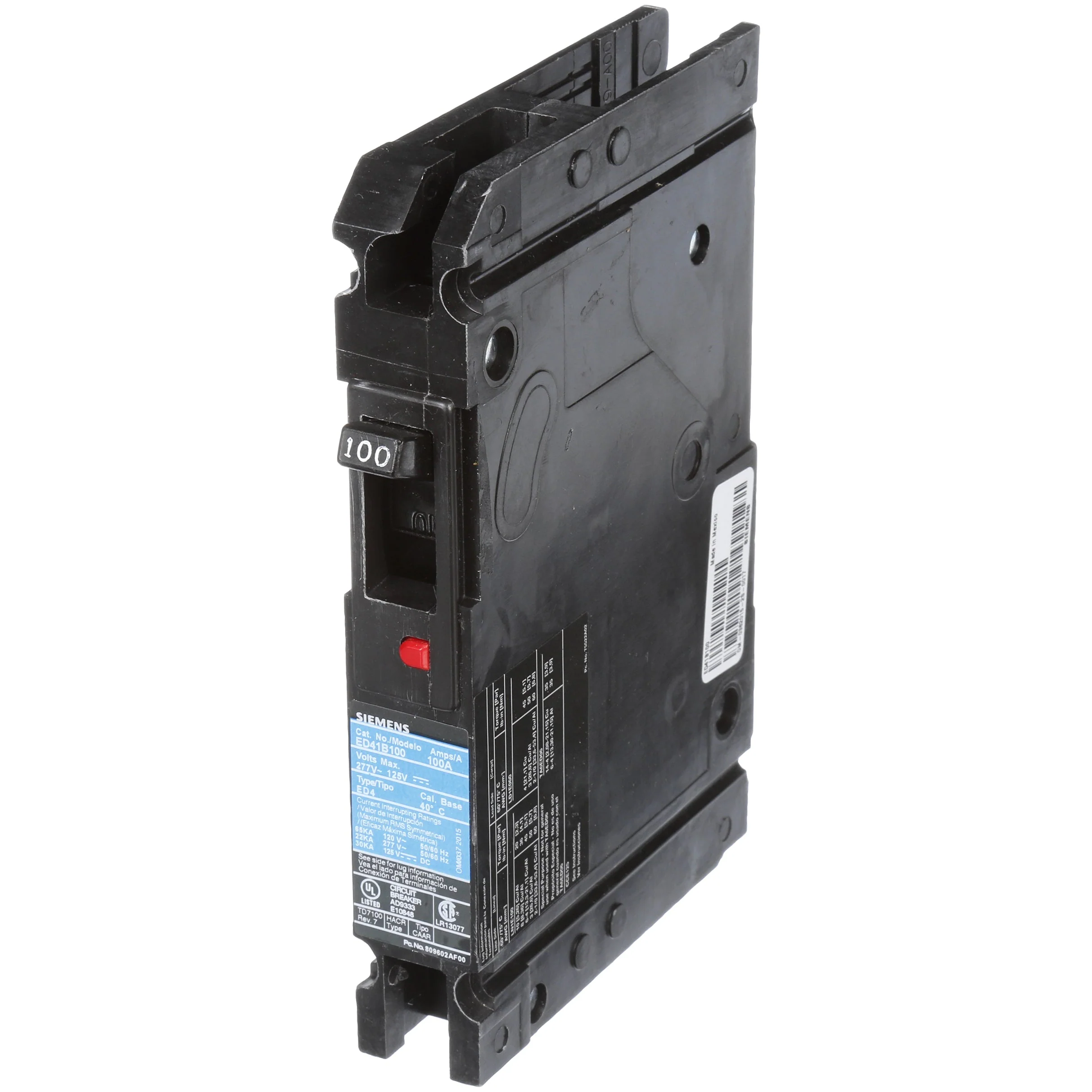 ED41B100 - Siemens - Molded Case Circuit Breaker