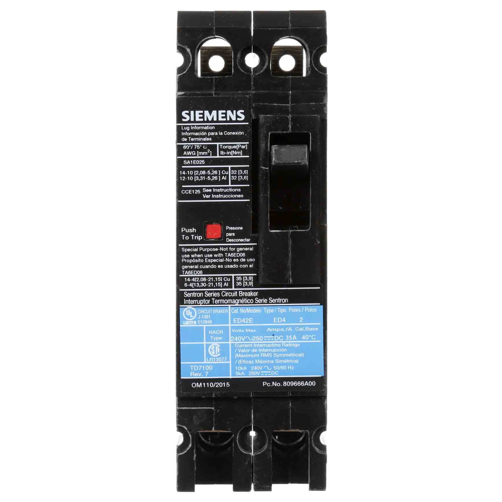 ED42B015L - Siemens - Molded Case Circuit Breaker