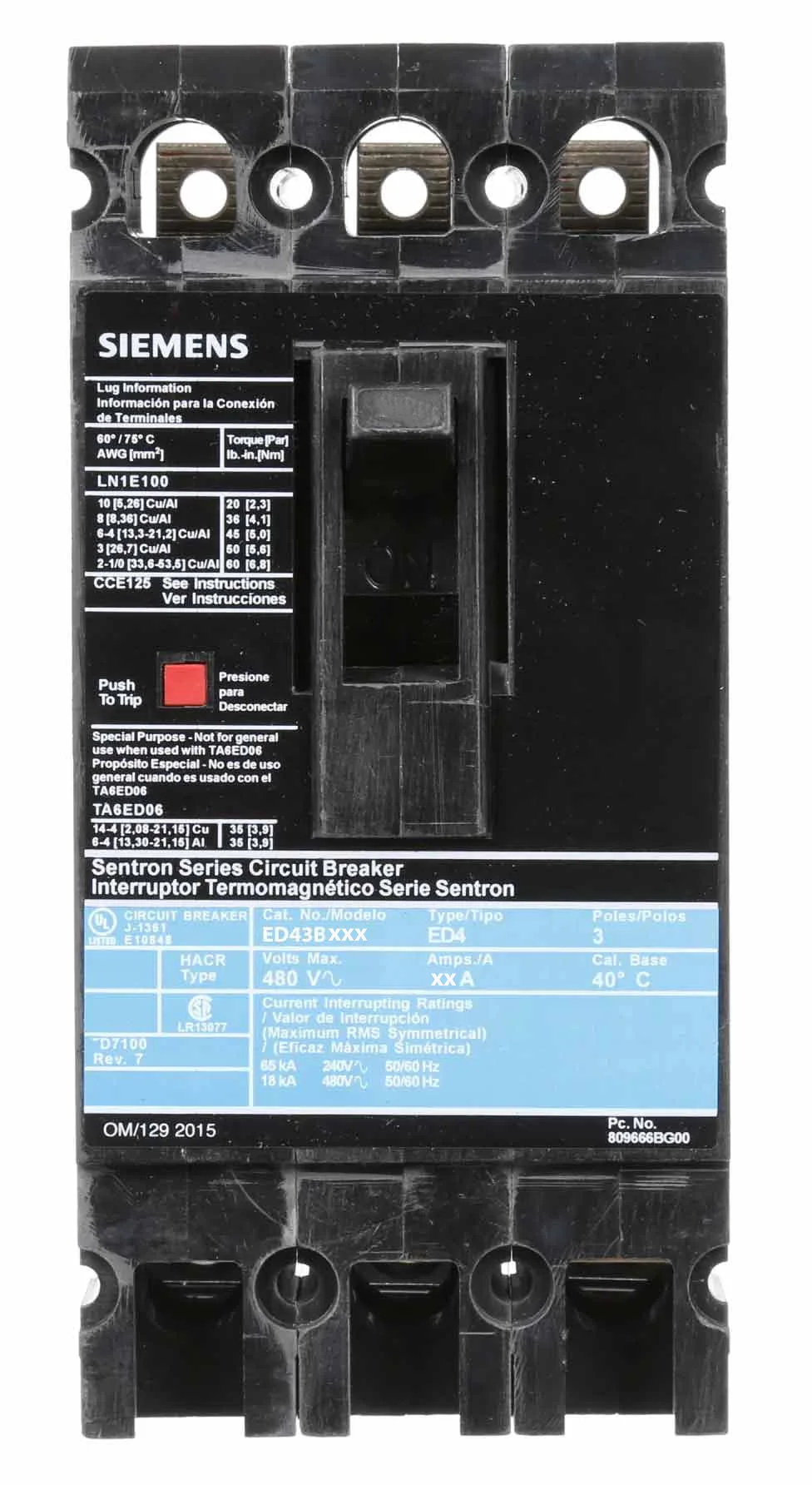 ED43B025L - Siemens - Molded Case Circuit Breaker - Image 5