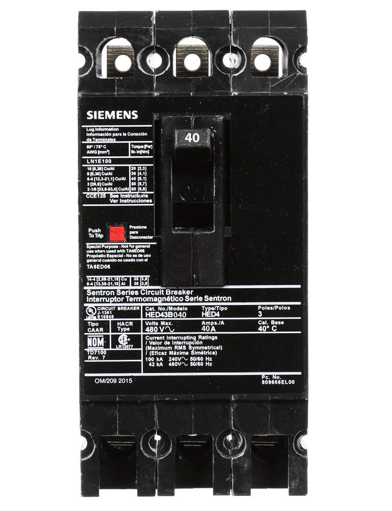 HED43B040 - Siemens - Molded Case Circuit Breaker