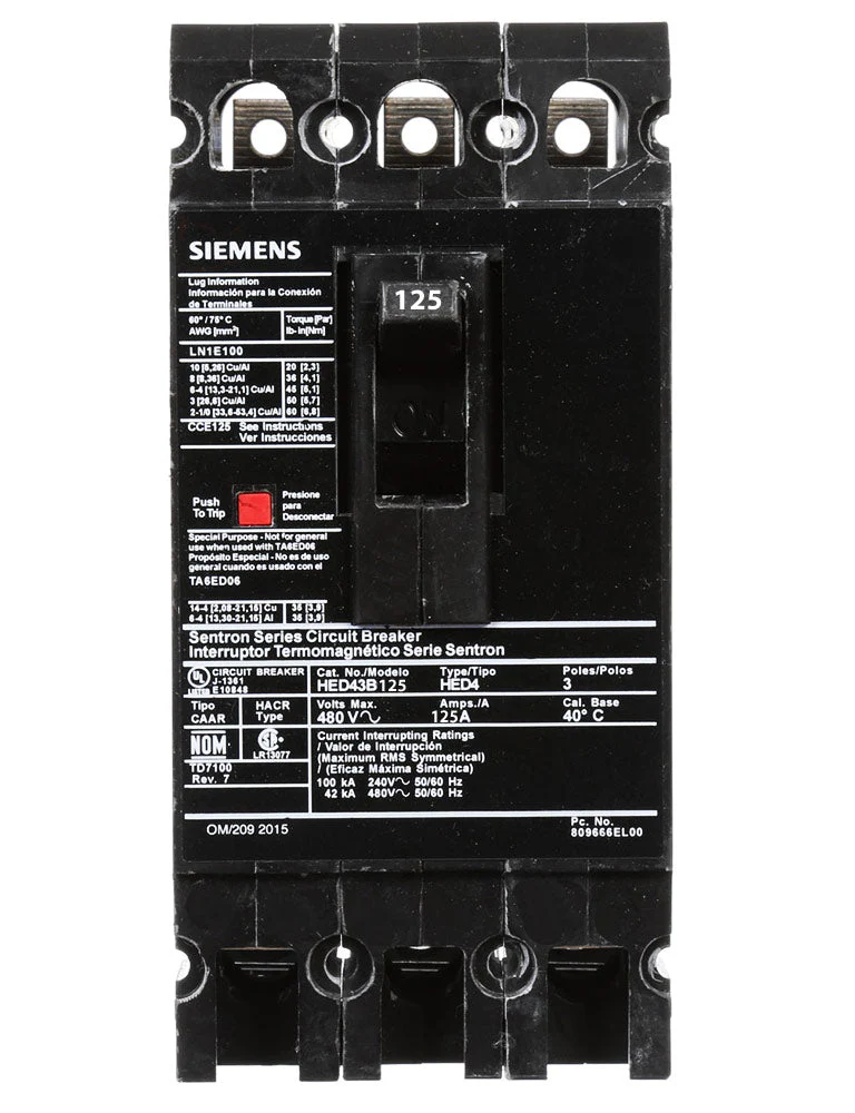 HED43B125 - Siemens - Molded Case Circuit Breaker