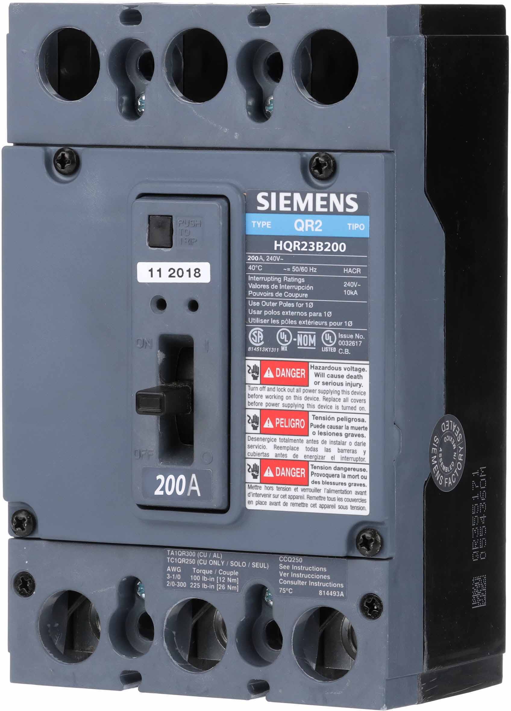 HQR23B200H - Siemens - Molded Case Circuit Breaker