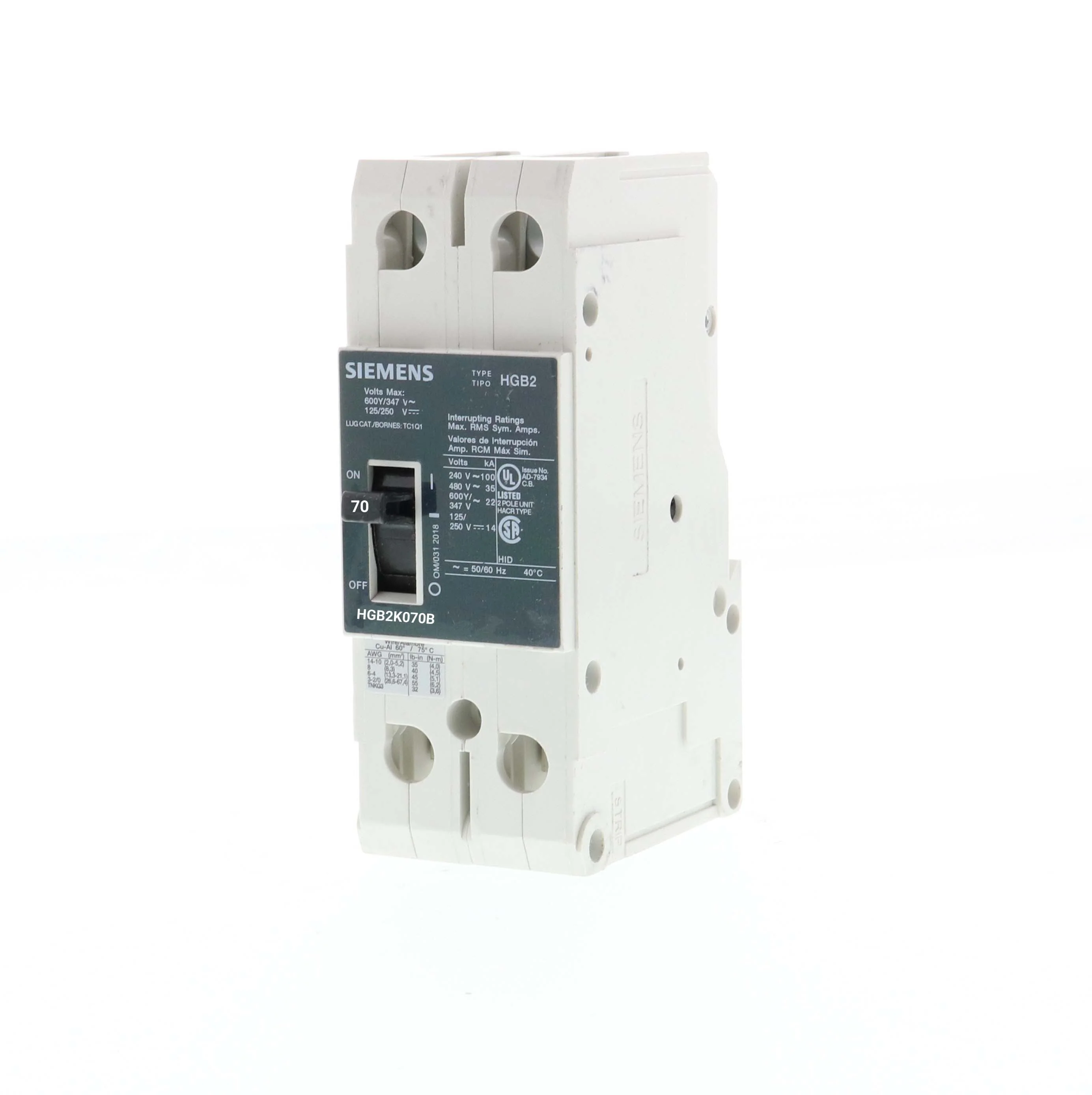 HGB2K070B - Siemens - Molded Case