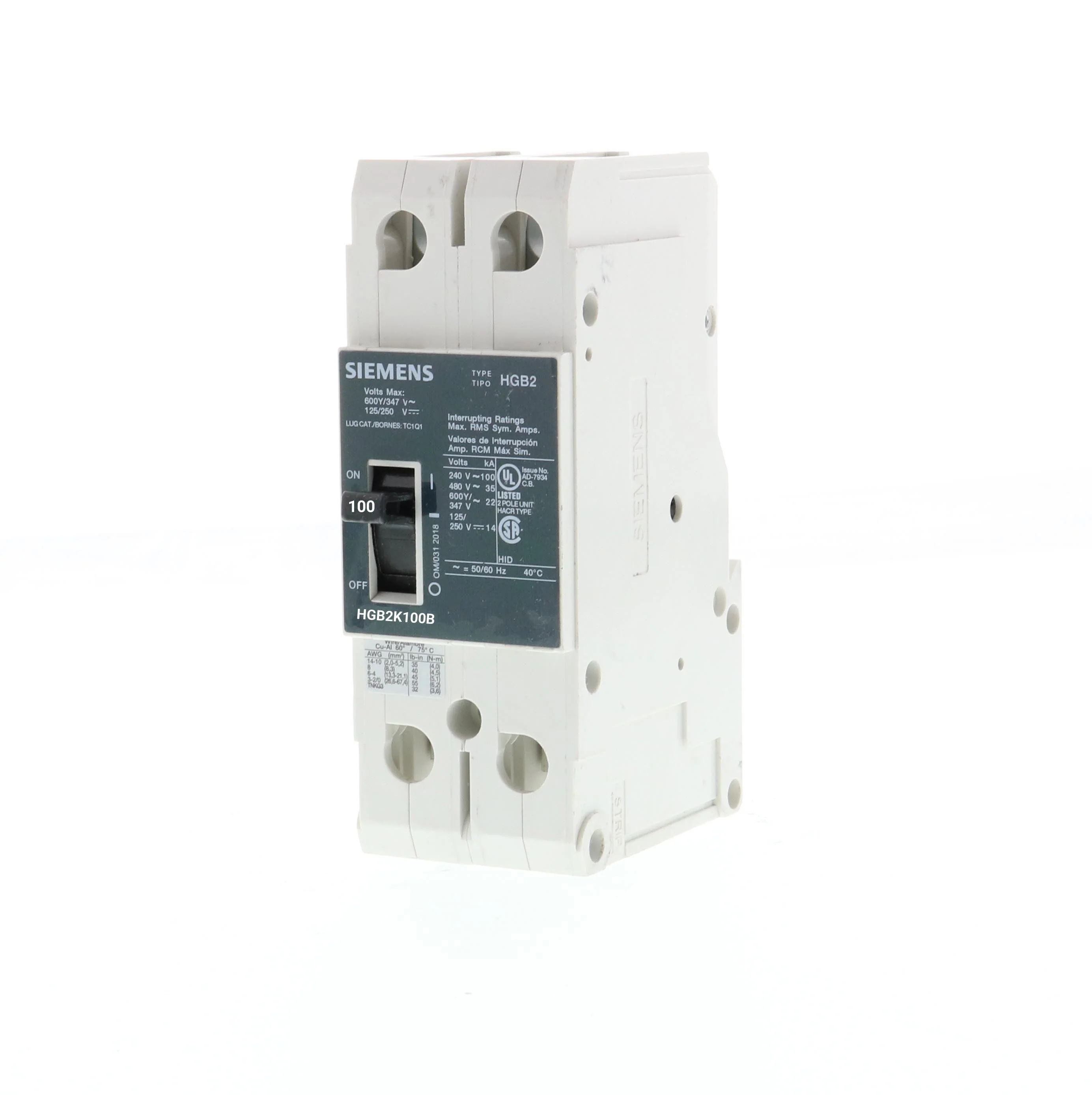 HGB2K100B - Siemens - Molded Case