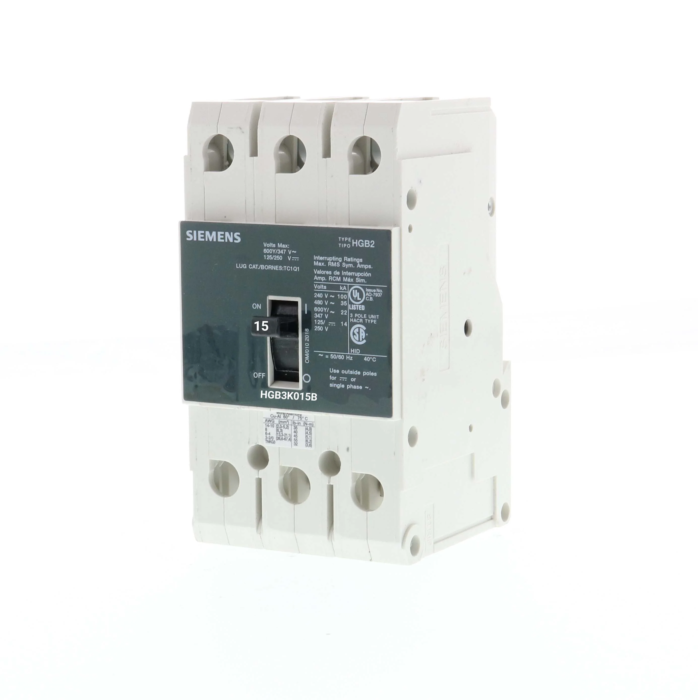 HGB3K015B - Siemens - Molded Case - Image 5
