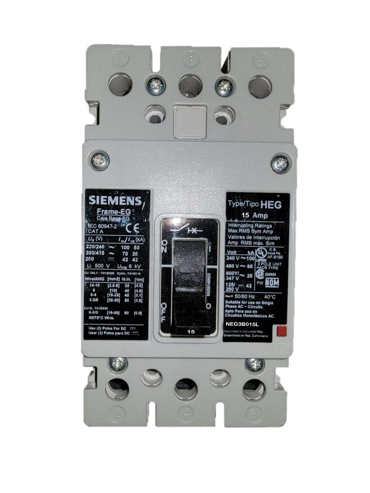 NEG3B015L - Siemens - Molded Case