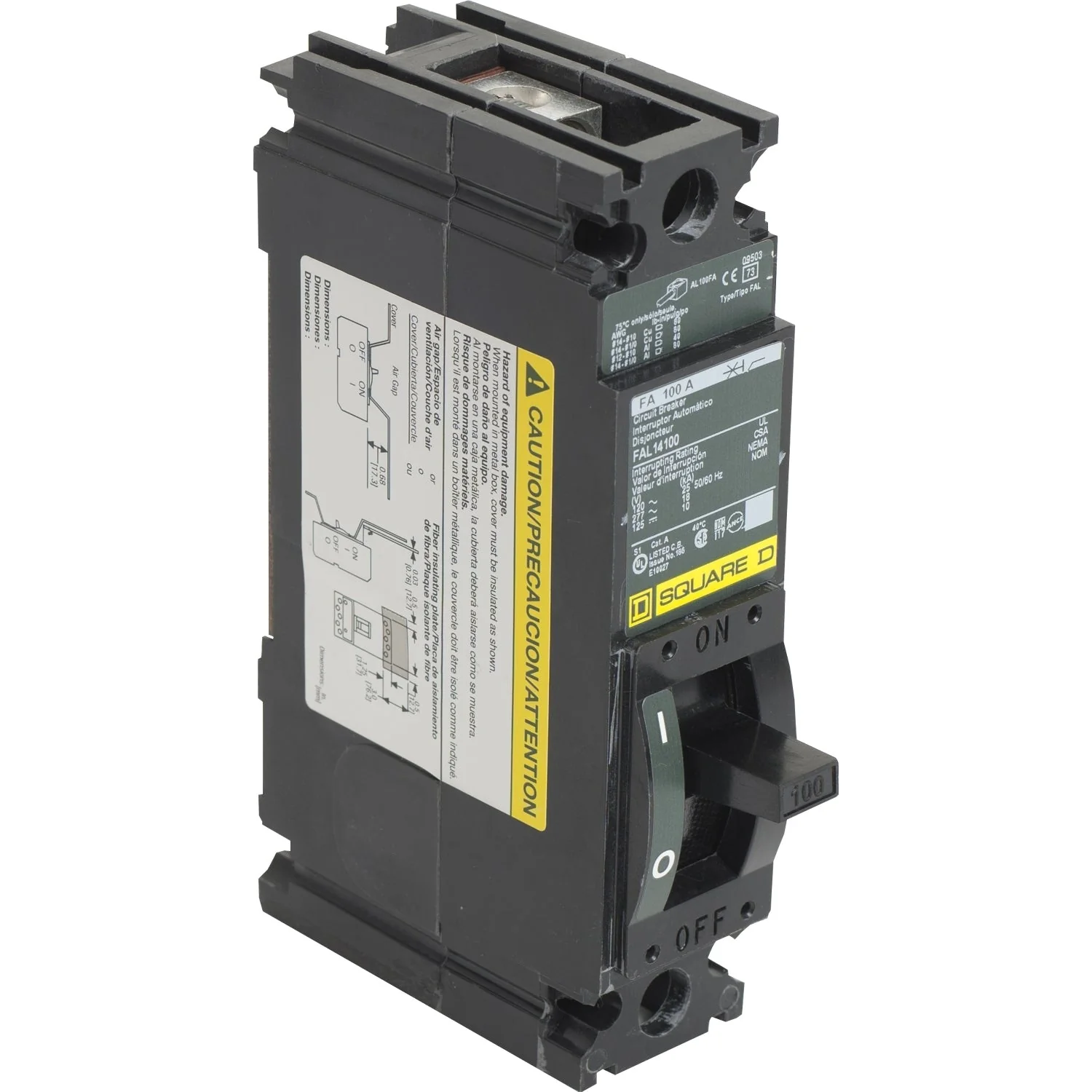FAL14100 - Square D - 100 Amp Molded Case Circuit Breaker