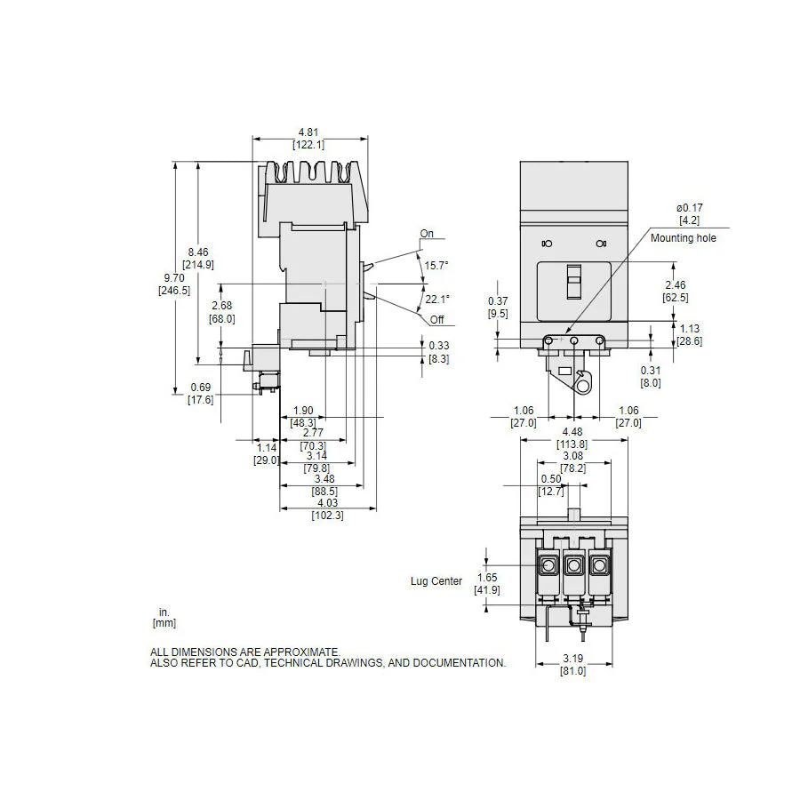BJA36110 - Square D - 110 Amp Molded Case Circuit Breaker - Image 5