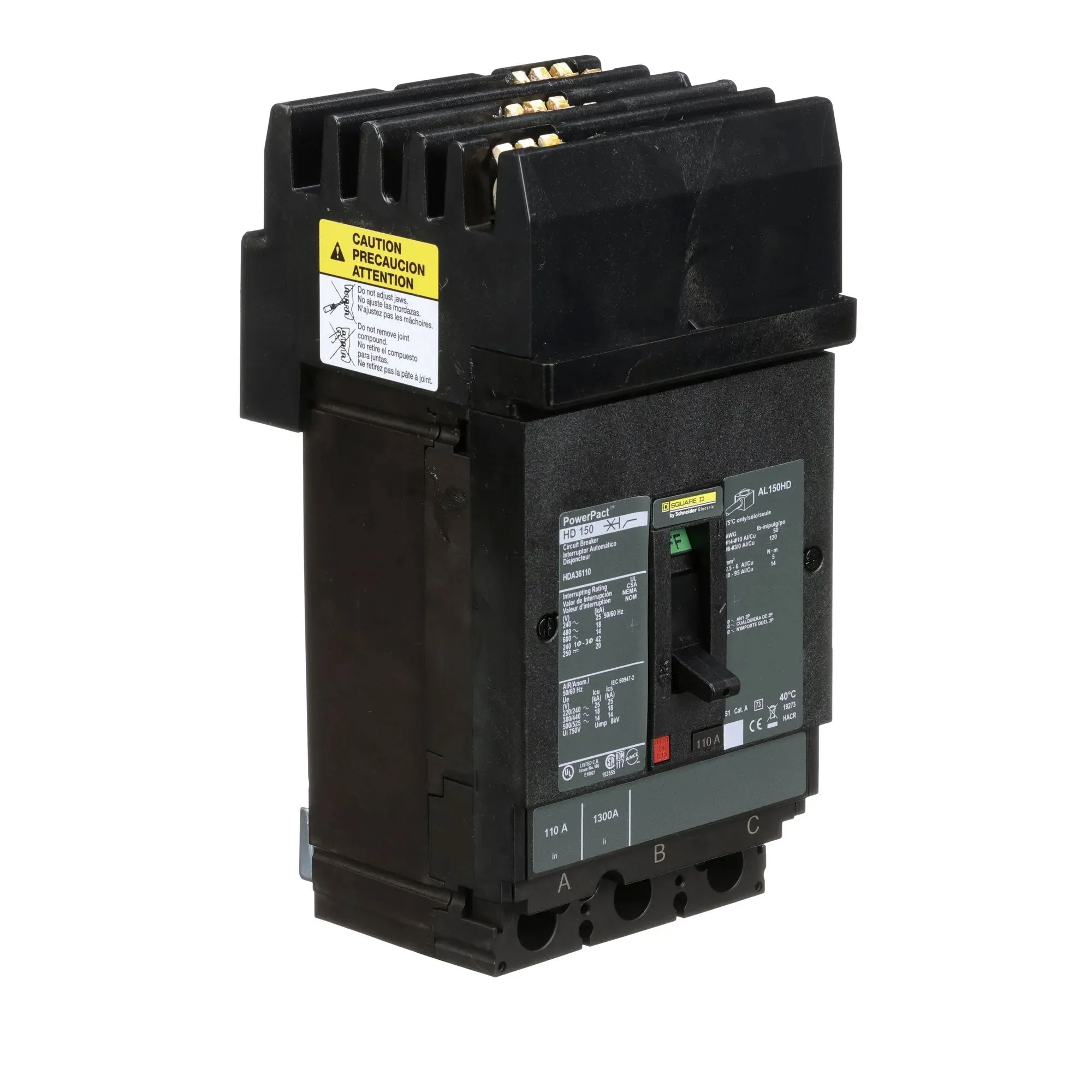 HDA36110 - Square D - 110 Amp Molded Case Circuit Breaker - Image 2