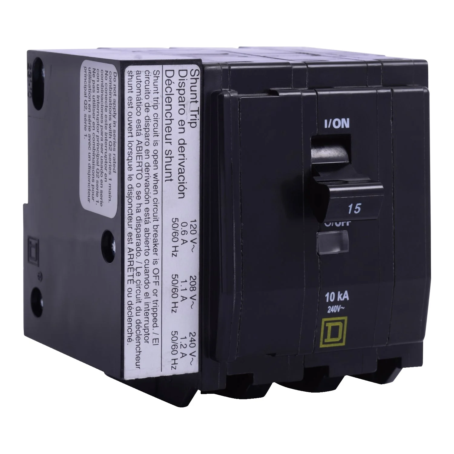 QOB3151021 - Square D - 15 Amp Molded Case Circuit Breaker