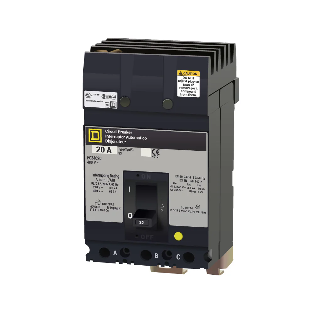 FC34020 - Square D - 20 Amp Molded Case Circuit Breaker - Image 2